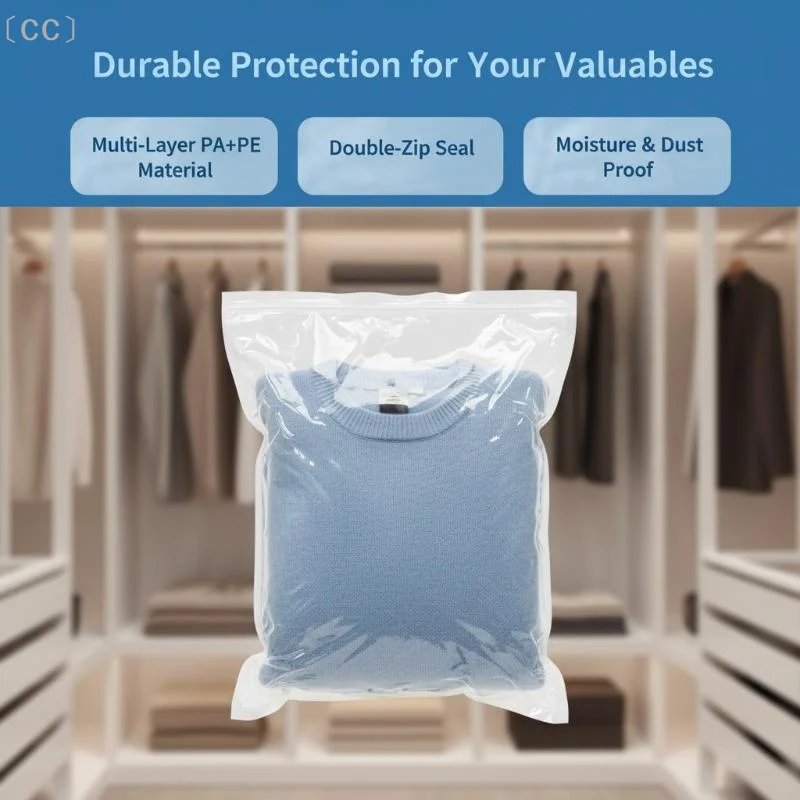 CCReusable Vacuum Travel Storage Bags Durable Space Saver for Suitcase Clothes Tops Pants Packing88