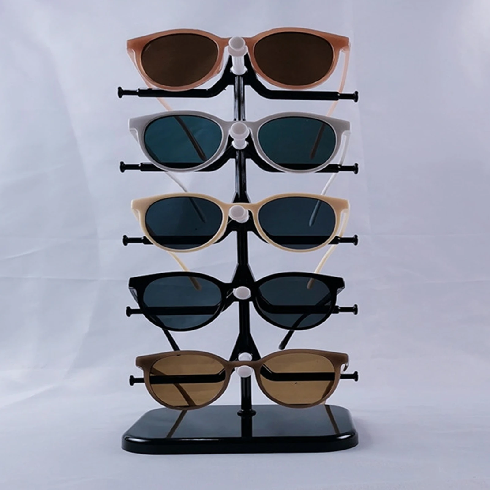 Sunglasses Rack Holder Display Stand Plastic Multi Slot Eyewear Case for Retail Store or Home Tabletop
