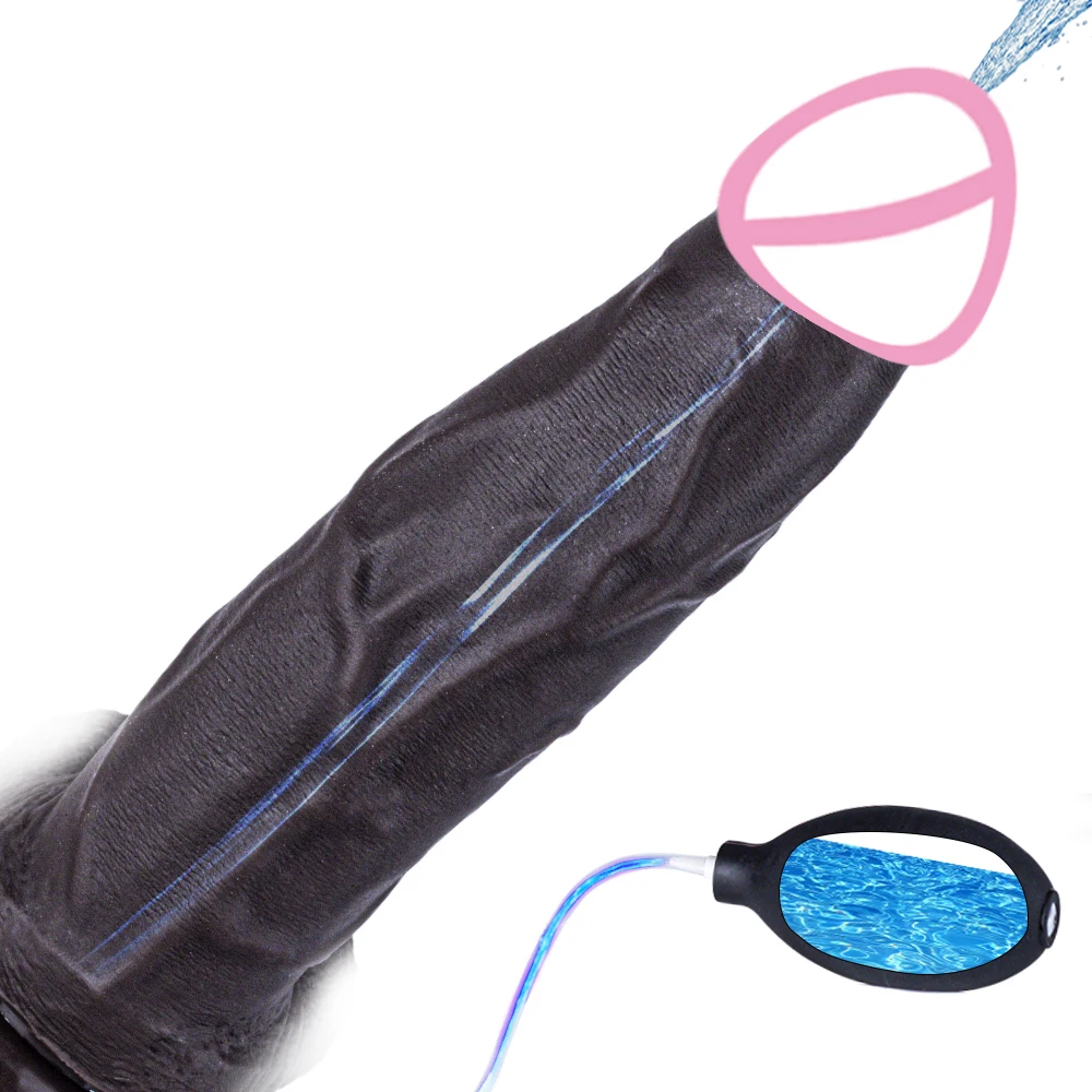 10.23" Squirting Dildo Big Penis Soft Skin Feel Spray Water Ejaculating Suction Cup masturbator Anal Toy Sex Toy For Women 18