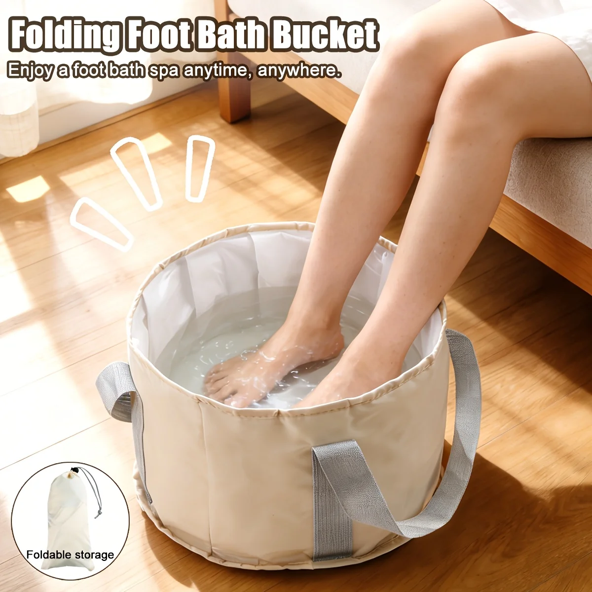 Foldable Foot Bath Bag/bucket, Portable Home Foot Bath Equipment, Thick Insulation, Suitable for Travel and Business Travel