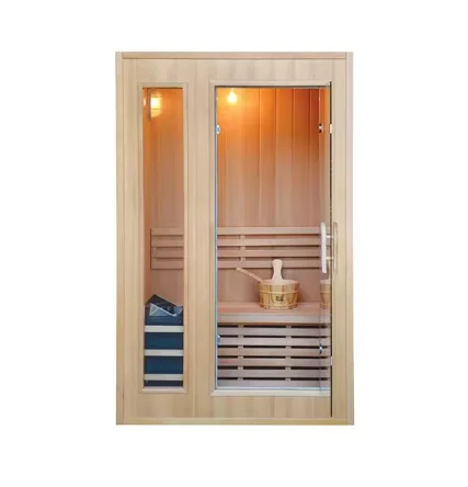 Modern Far-Infrared Sauna Room, Canadian Hemlock Solid Wood Electric Indoor Sauna, 8mm Tempered Glass, Home Bathroom Villa Use