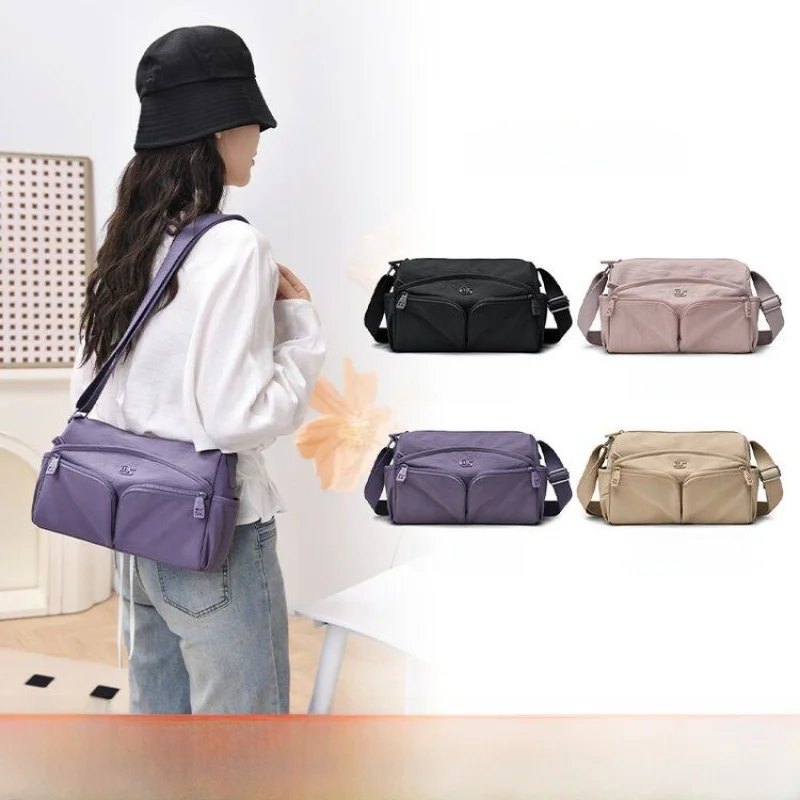 2026 New Oxford Cloth Simple Dopaamine Dumpling Bag Versatile Single Shoulder Nylon Lightweight Minority Crossbody Bag Women'...