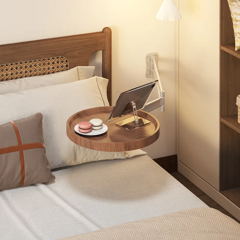 Bedside Table, Foldable Small Floating Nightstand for Bedroom, Multifunctional Creative Small Simple Table