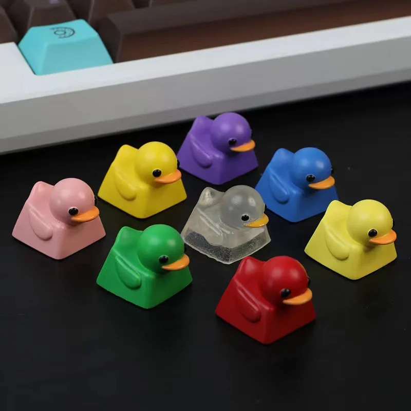 Creative Cartoon Duck Keycaps Personality Custom Cute Keycap For Cherry MX Switch Mechanical Keyboard Gift