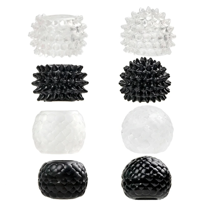 Glans Exerciser Cock Ring for Men Delay Ejaculation Last Longer Spiked Textured Penile Sleeve Adult Sex Toy Product