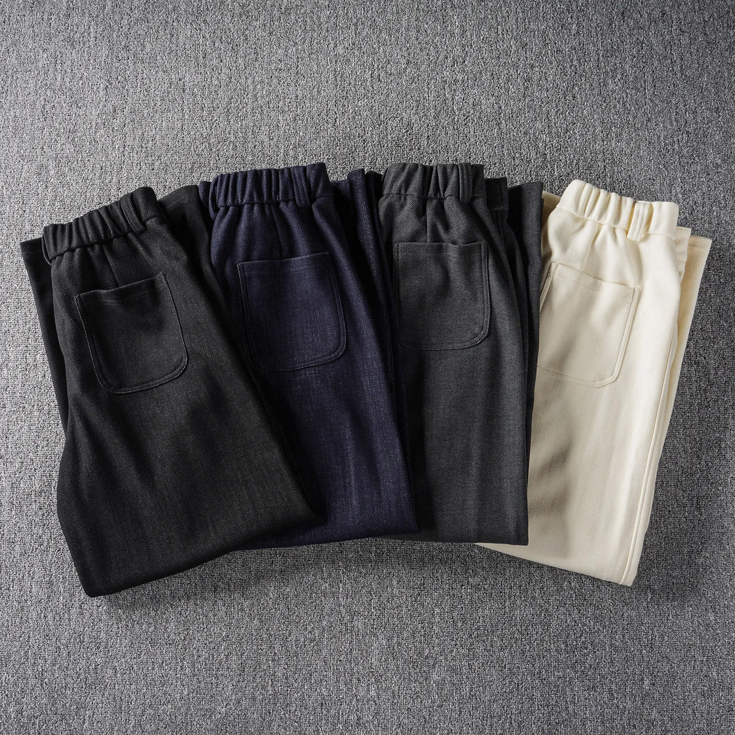 2026 Autumn New American Retro Heavyweight Comfortable Curved-knife Wide-leg Pants Men's Fashion Multi-pocket Straight Casual Tr
