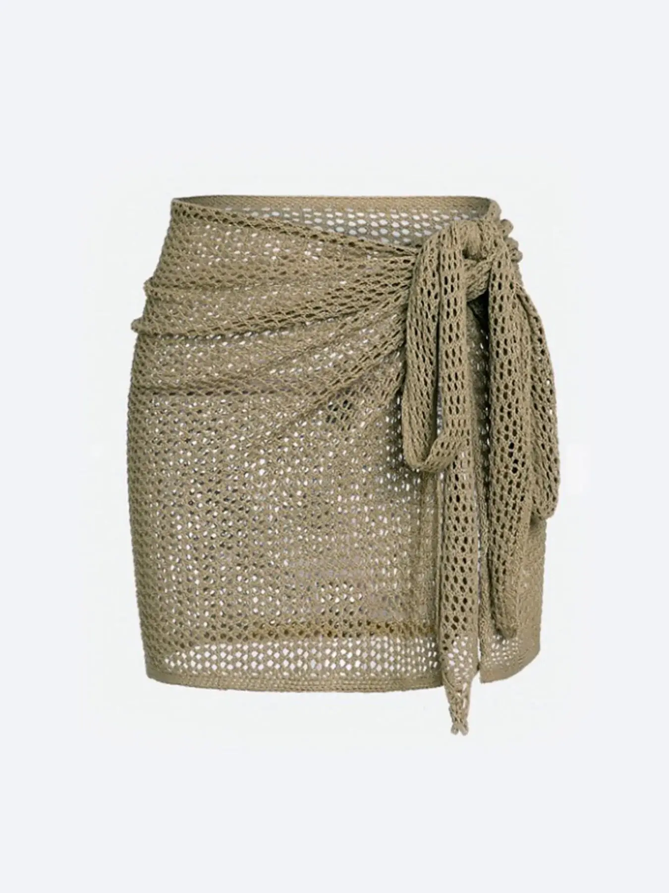 Women's Knitted Short Skirt Hollow Strap Slit Design Sexy  Skirt Comfortable Stretchy Fabric for Party Casual Wear