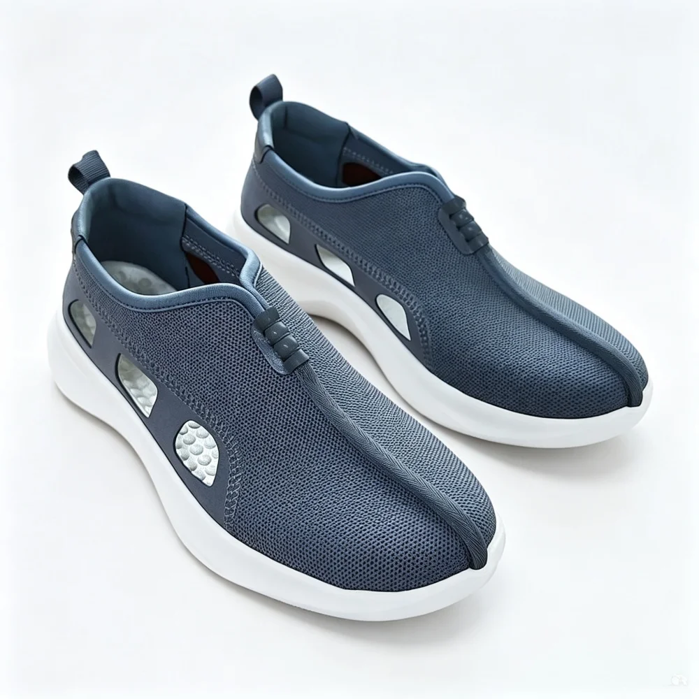 Breathable Mesh Monk Shoes Hollow Cutout Slip On Zen Meditation Footwear Comfort Massage Insole Casual Platform Sneakers