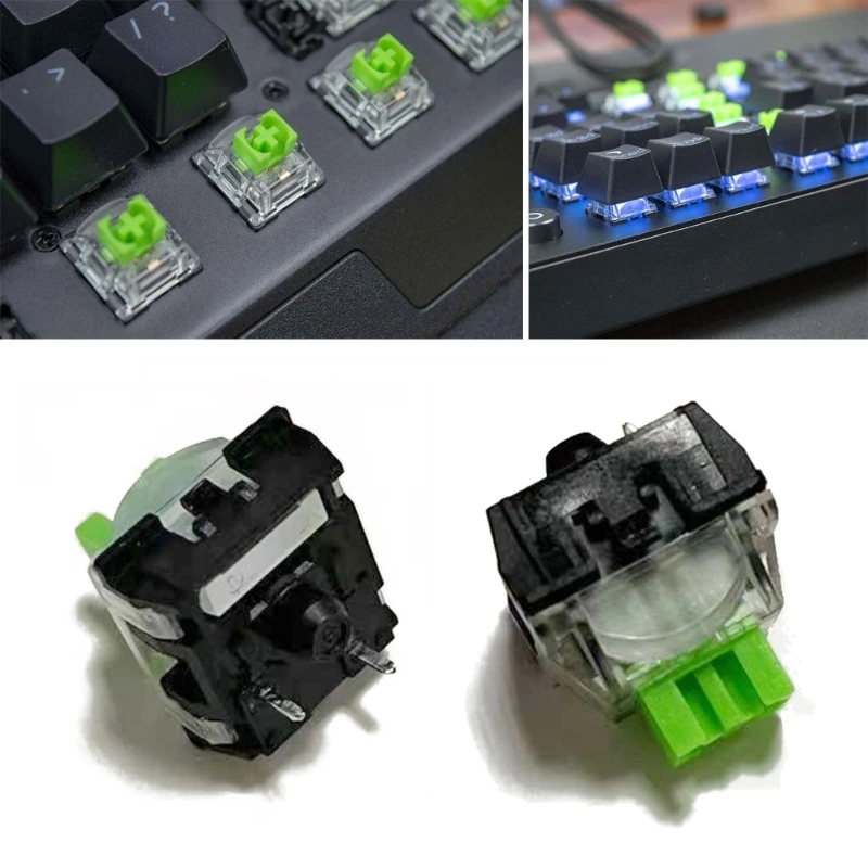 New RGB MX 2Pcs Green Switches for Razer Blackwidow Mechanical Gaming Keyboard and Others 3Pin H8WD