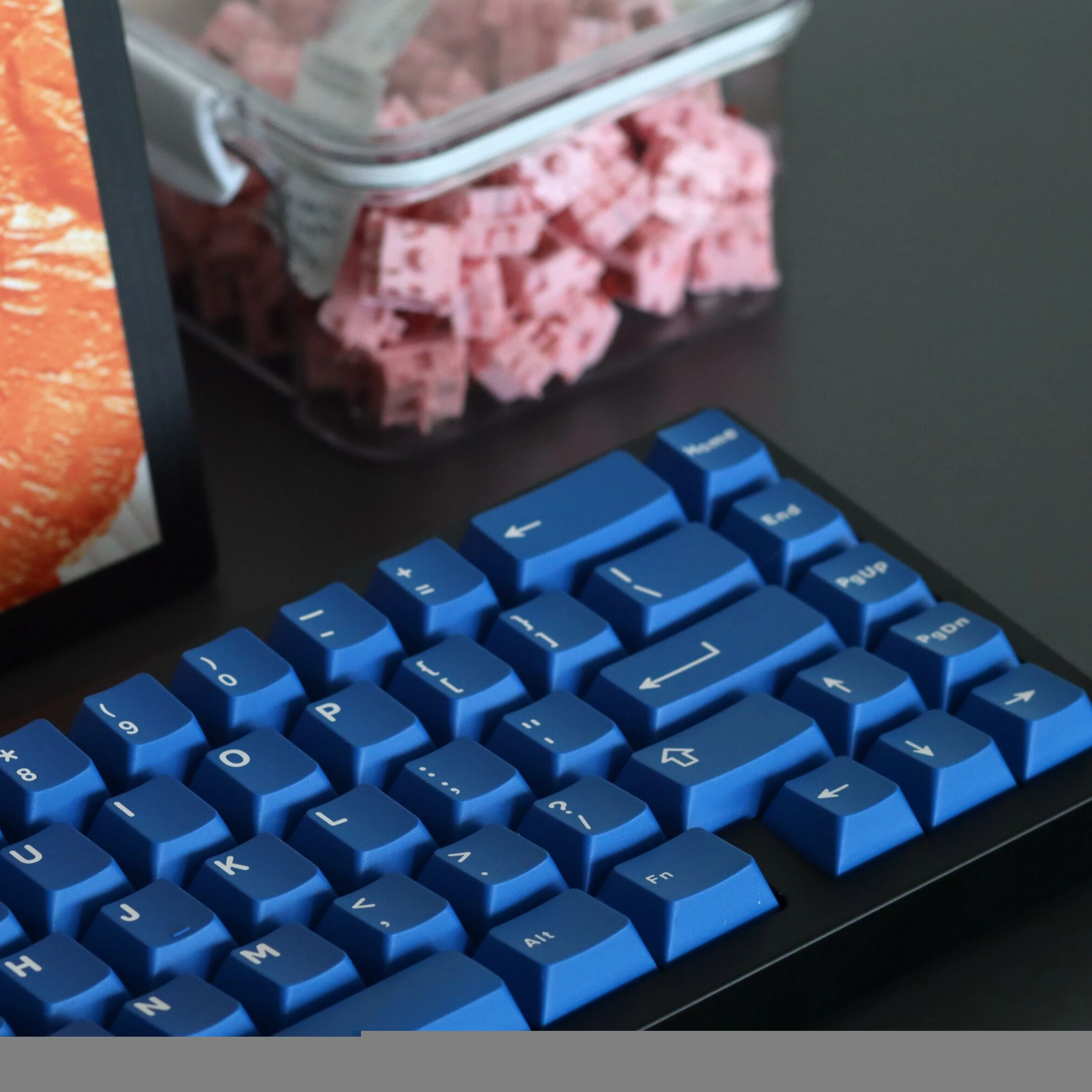 Custom 132 Keys Aifei Icon GMK Classic Blue Keycaps ABS Double Shot Cherry Profile for 61 64 68 84 87 96 980 104 Keyboard Gift