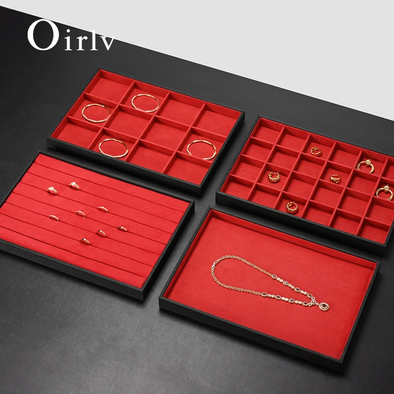Oirlv Luxury Jewelry Tray Jewelry Storage Tray Watch Ring Necklace Earrings Multifunction Jewelry Display Tray Jewelry Organizer