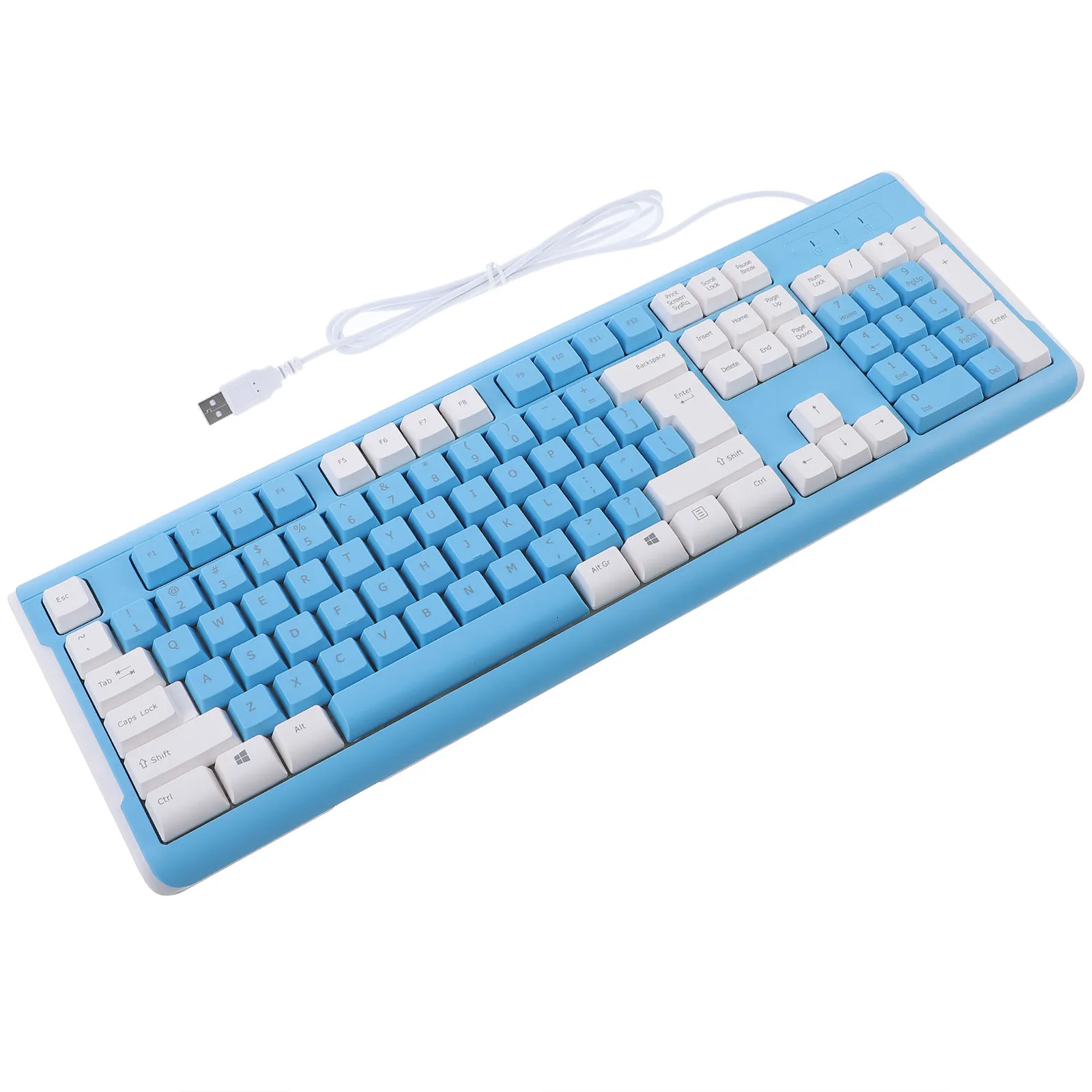 Wired USB Gaming Keyboard with Number Pad, Lightweight Plug-and-Play for PC and Laptop