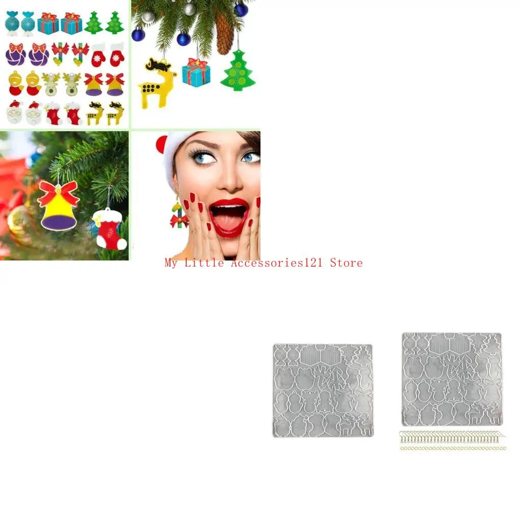 Christmas Earrings Silicone Mold Resin Epoxy Mold Jewelry Casting DIY Craft