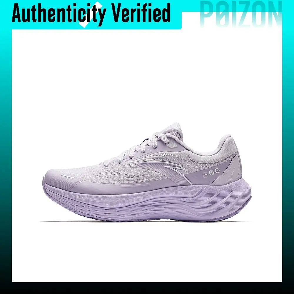 Anta PG 7 Fabric Cushioning Slip Resistant Low top Sprint Running Shoes Women's Purple Pink 122515546R-5