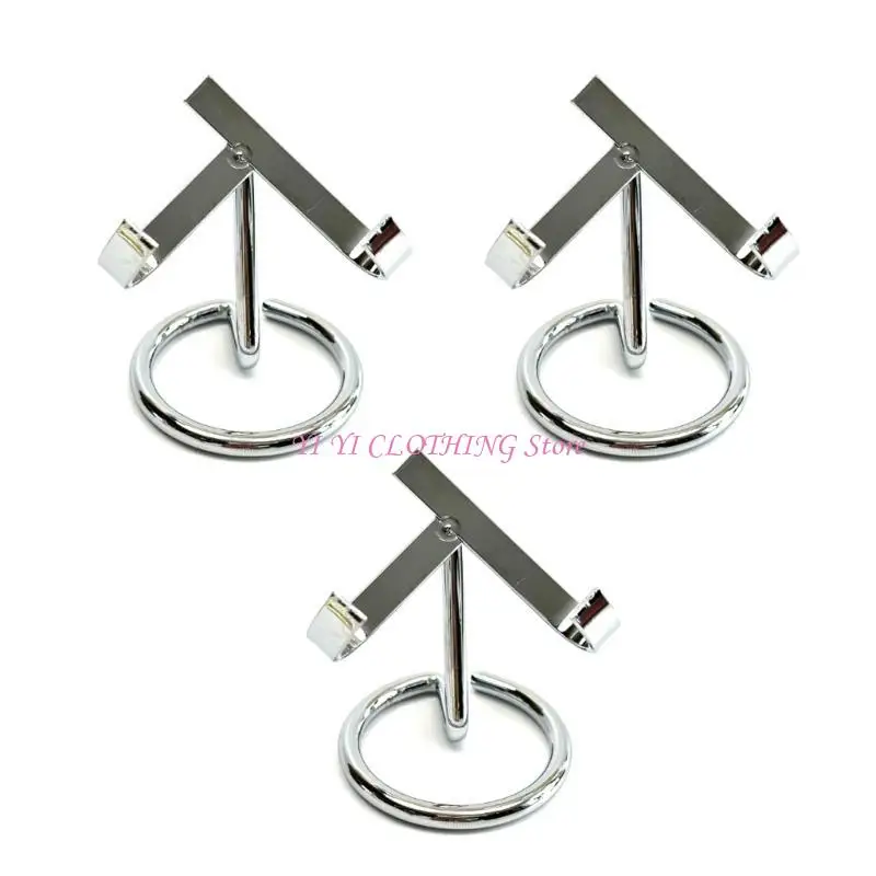 N5KF 3Pcs Crystals Sphere Display Stands Metal Construction Multiple Use Holder Convenient for Tabletop Arrangements