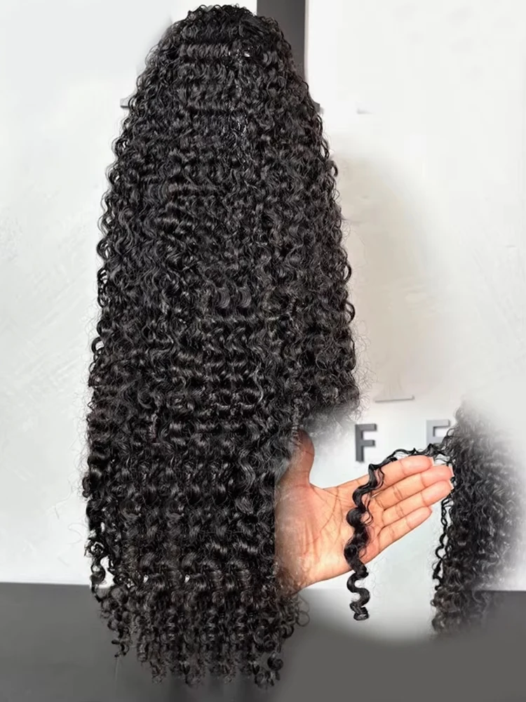 13x6 Water Wave Kinky Curly HD Lace Frontal Wig Preplucked Hairline 40 42 Inch Wet and Wavy Human Hair Wig on Clearance Sale 300% Density High Quality Loose Deep Wave Frontal Wigs Transparent 13x4 Lace Front Brazilian Hair Wigs Glueless Wig Human Hair