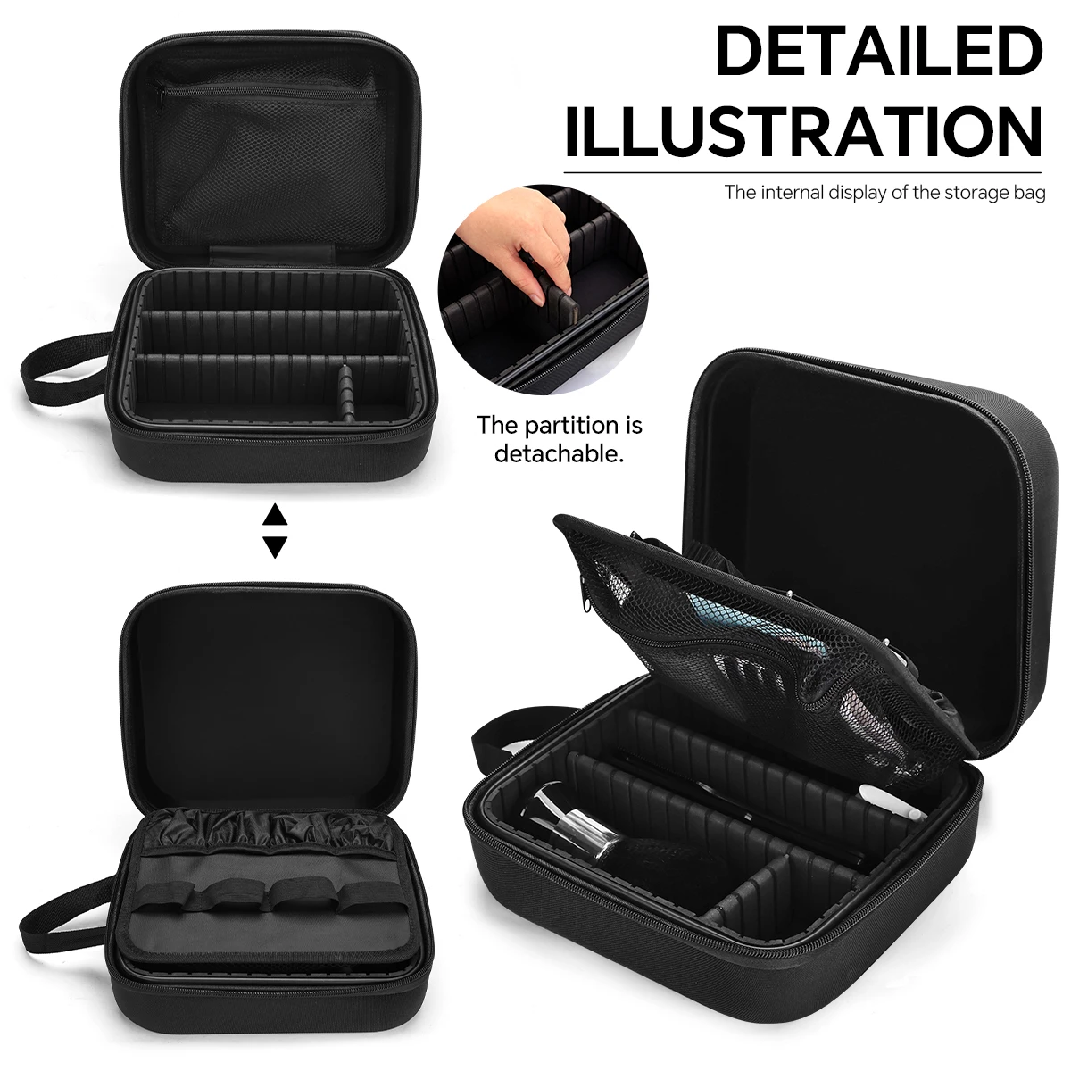 Professional Hairdressing Tool Box Durable Storage Case for Scissors Razors, and Trimmers Portable Salon and Travel Carrying Bag