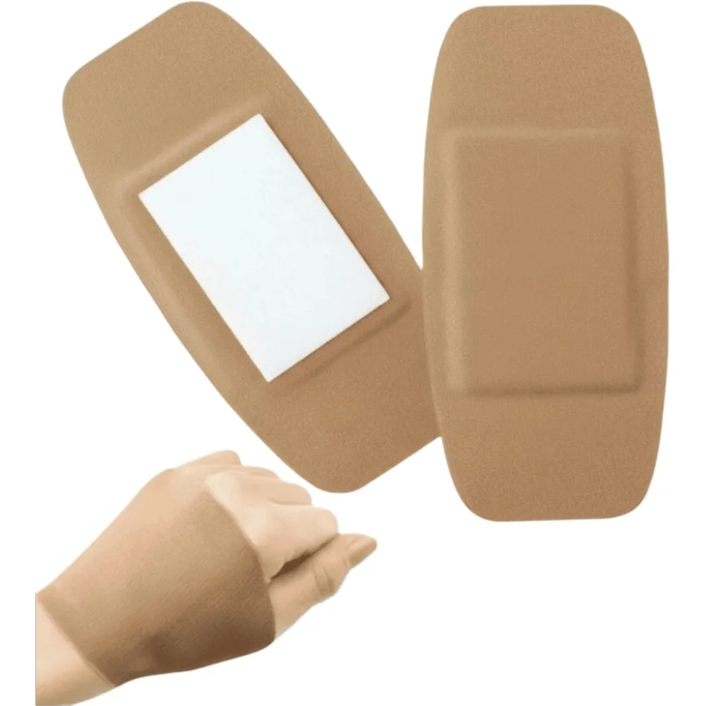 5Pcs Large Size Self-adhesive Aid Bandage Elastic Non-woven Fabric Large Wound First Aid Band Aid Breathable Waterproof Plasters
