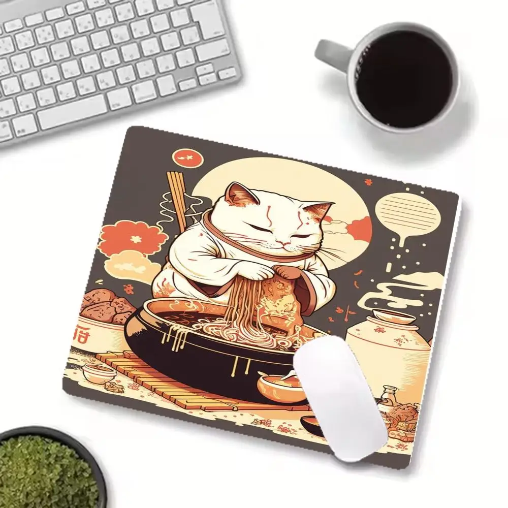 Mouse Pads Game Card Pad For Games Vintage Japanese Style Cat Art Pattern Large Size For Office Desktop Bedroom Learning Laptop