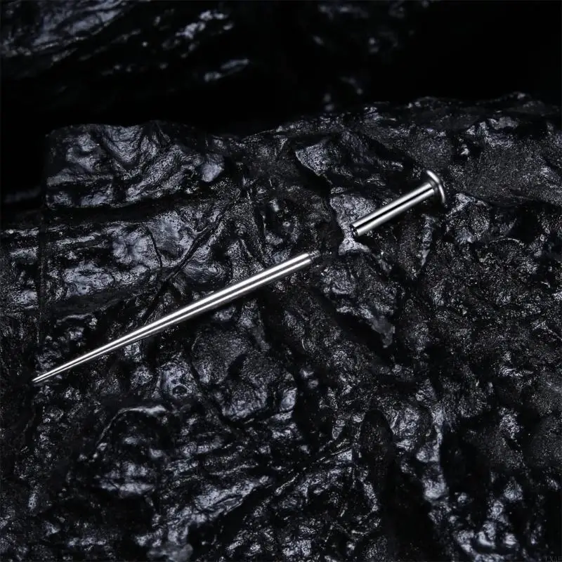  Curved Piercing Guide Needle And Aluminum Grasper Set For Sensitive Skin Body Jewelry Application
