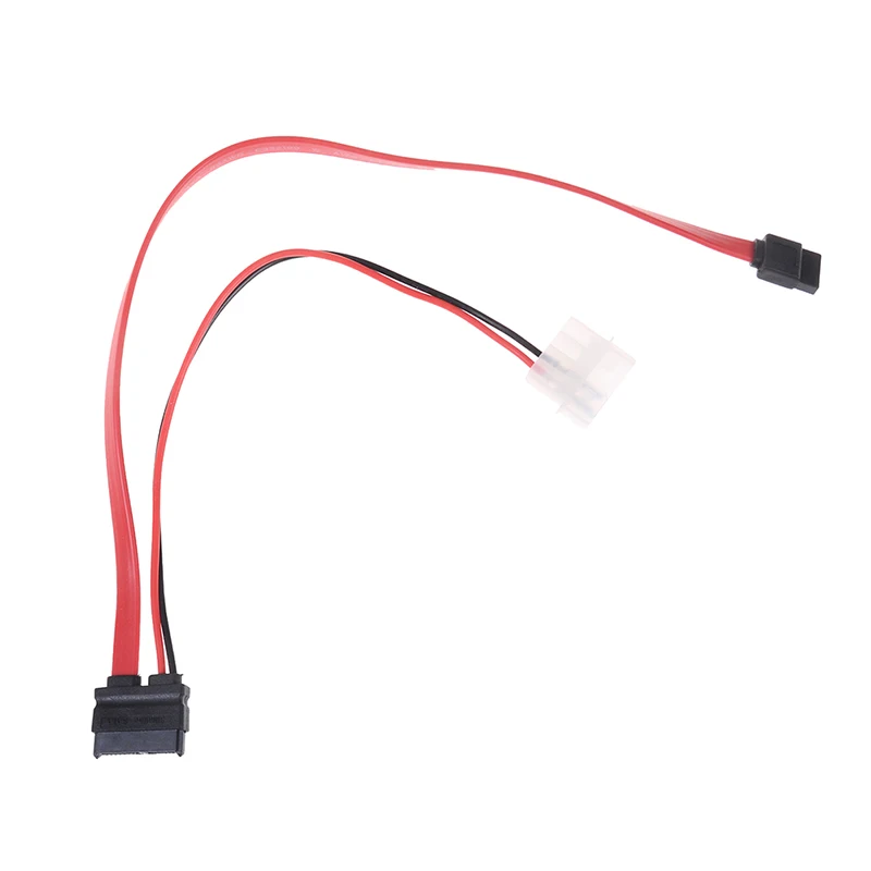 New Sale 7+6 Pin slimline sata cable for slim latop SATA DVD+/-RW Drive power cord to PC