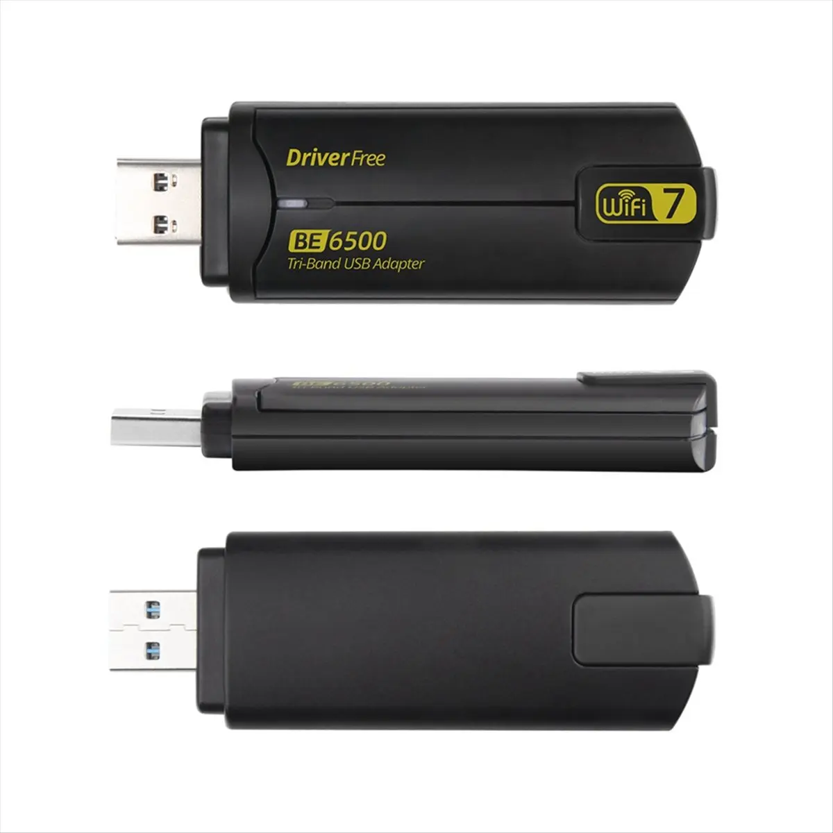 A46U WiFi7 6500Mbps USB Adapter BE6500 2.4G&5.8G&6GHz Wireless Network Card 802.11be Free-Drive WiFi Adapter for Win 10/11