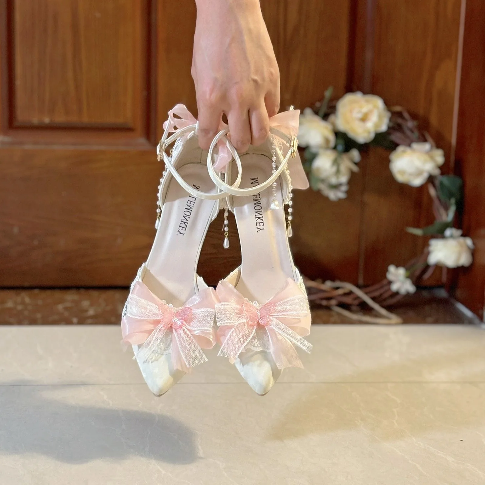 Women's Summer Sandals Y2K Heels Lolita White Women's Shoes Mary Jane Shoes Luxury Shoes Woman Designer Weddings Bridal Shoes 42