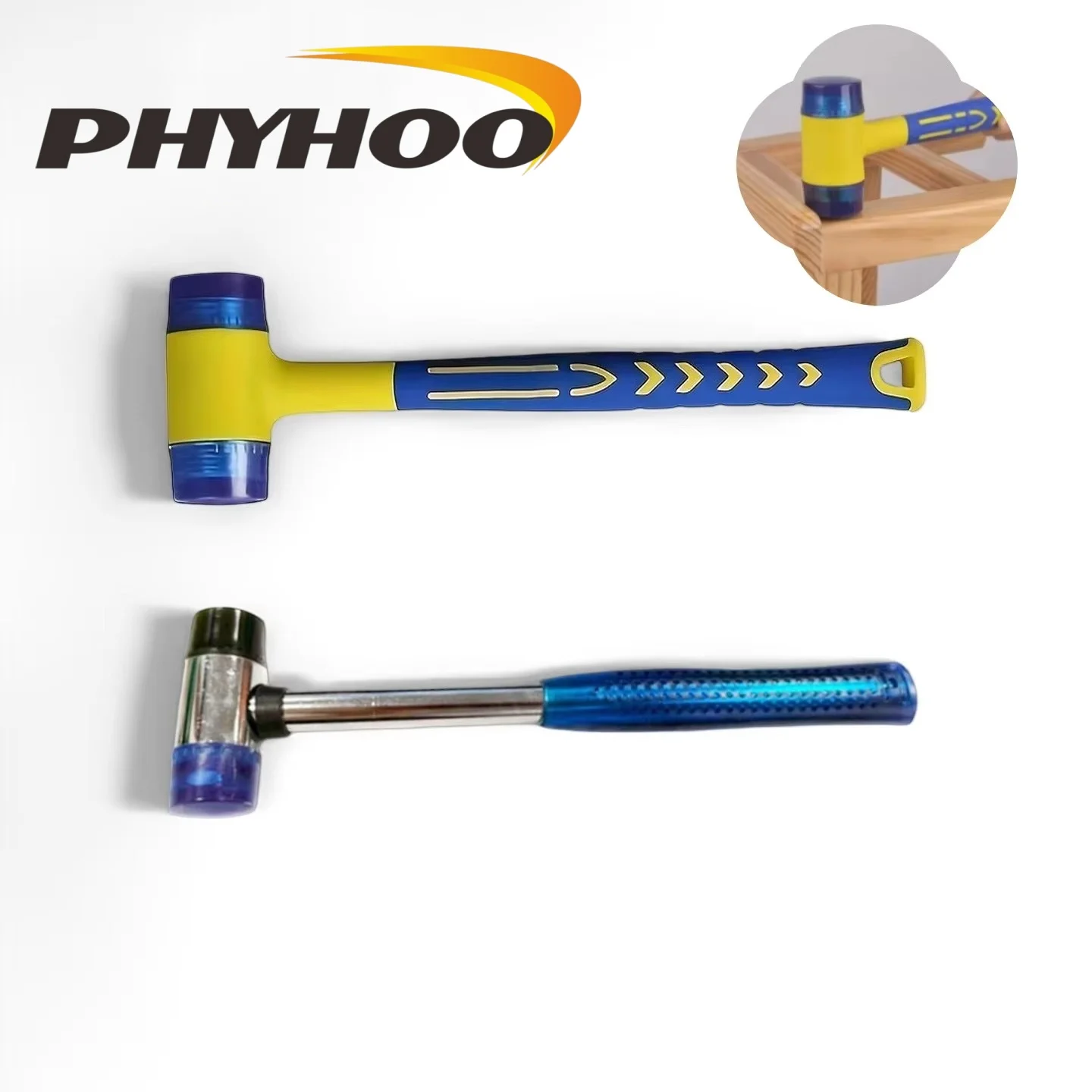 PHYHOO Rubber Hammer Multifunctional Plastic Hammer Installation Hammer DIY Craft Tool Jewelry Trimming Function Hammer