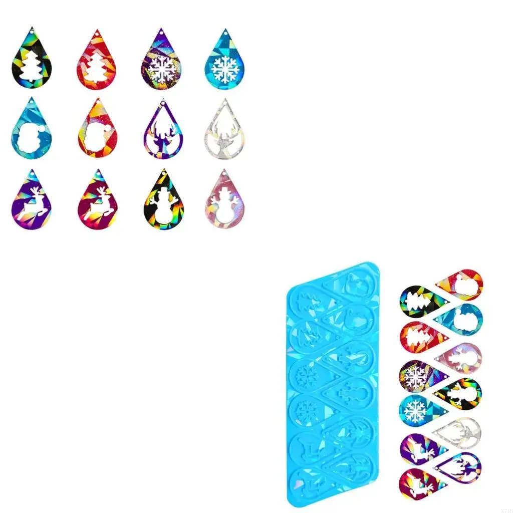 Silicone Mold for DIY Earrings Christmas Themed Mould Jewelry Making Tool