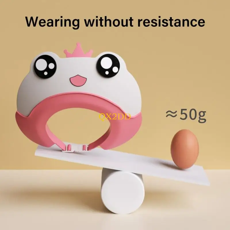 QX2D Cartoon Animal Shower Caps for Baby Bath Accessory Ear Protections Hat