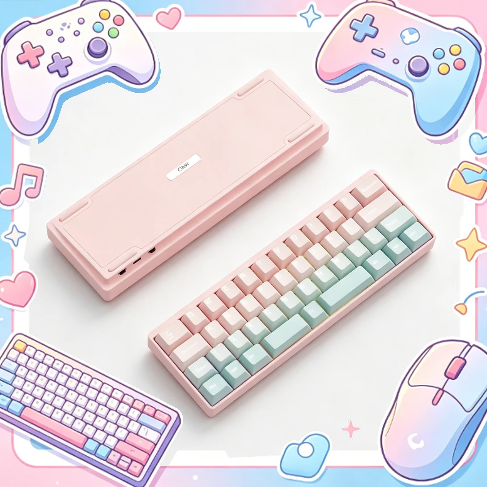 Mmd Km40 V2 Mechanical Keyboard Three-Mode Wireless 2.4G Game O-Ring Keyboard Aluminum Lump Designer Accessories Keyboards Gift