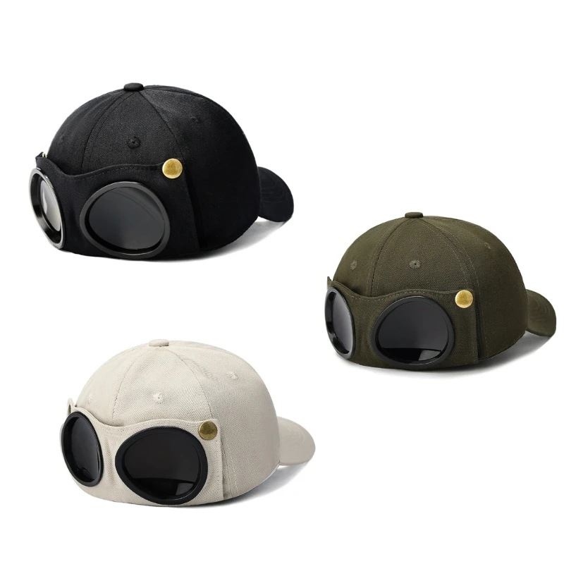 Q39C Relaxed Daily Wear Baseball Cap with Front Lens Detail and Easy