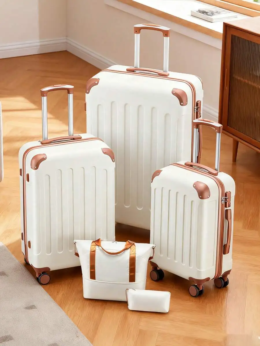 Luggage Sets 5 Piece,Hardside Suitcase With Wheels - Spinner Wheels, TSA Lock, Includes Toiletry Bag For Family Travel Luggage Case Trolley Suitcase Spinner Suitcase Travel Luggage Travel Suitcase Hardshell Suitcase Suitcase Luggage Carry-On Suitcase