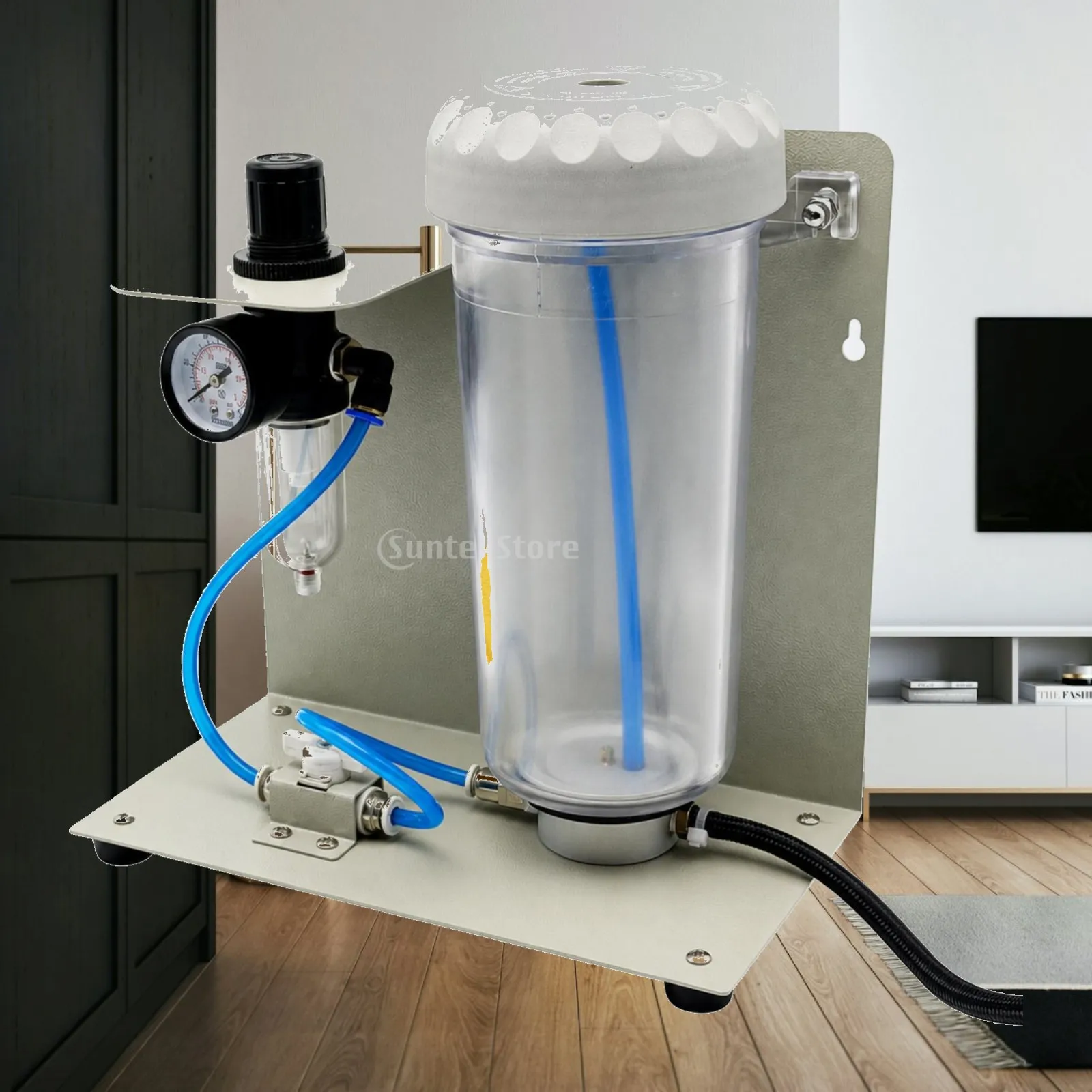Benchtop Jewelry Sandblasting Machine with 1000ml Media Tank for Delicate Metal Finishing Matte Frosted Surface Tool for Jewelry
