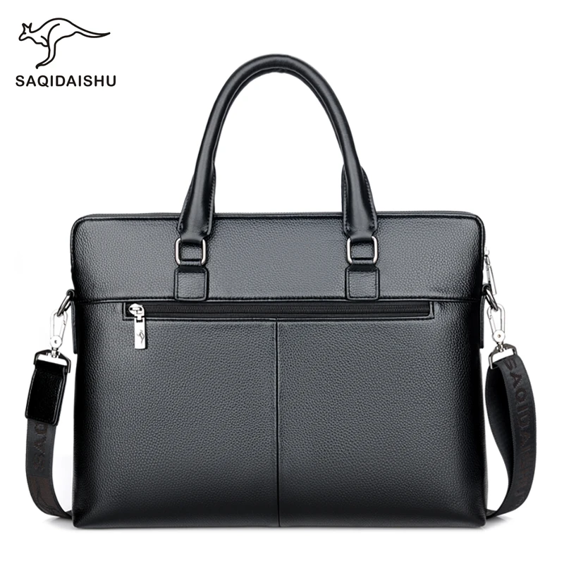 Men Leather Shoulder Bag Business For Man Famous Brand Crossbody Messenger Computer Bag Male Lawyer Luxury Handbags Bolso Hombre