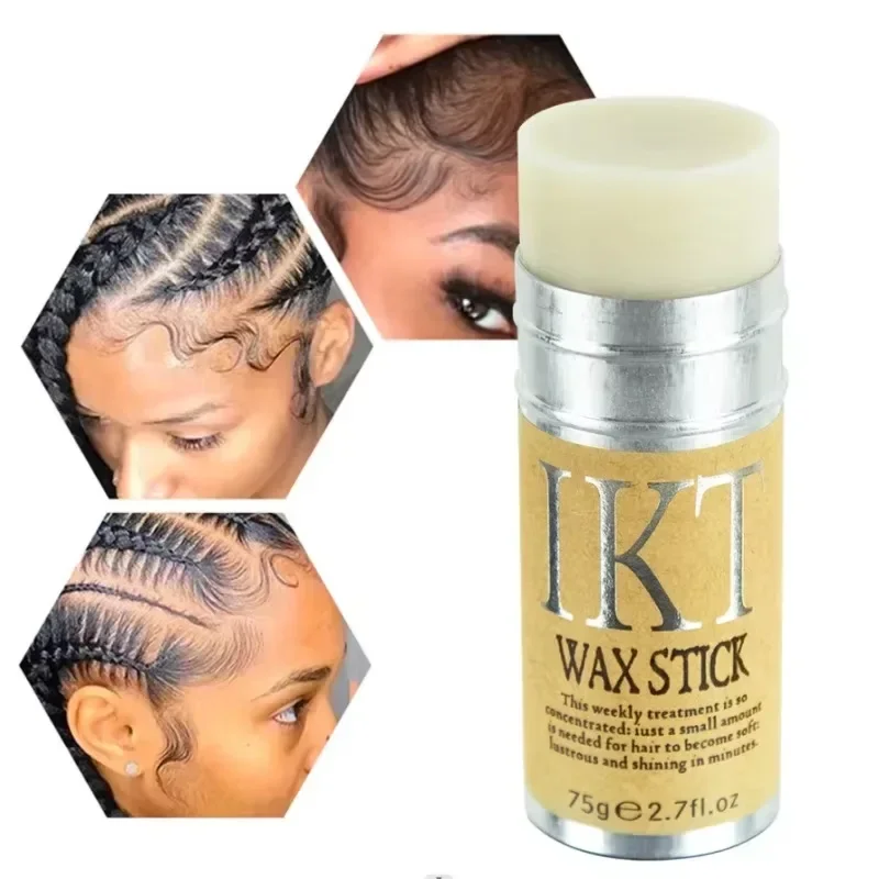 Hair Wax Stick Non Greasy Edge Control Pomade for Flyaways Frizz Smooth Styling Wax for Braids Wigs Baby Hair Long Lasting Hold
