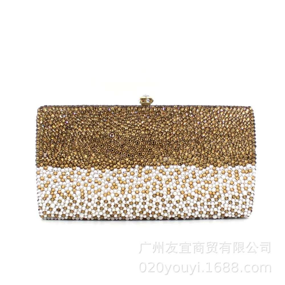 Rhinestone Dinner Bag Luxury Handmade Diamond-encrusted Crystal Clutch Party Reception Clutch Bag Full Of Diamond Handbag Woman