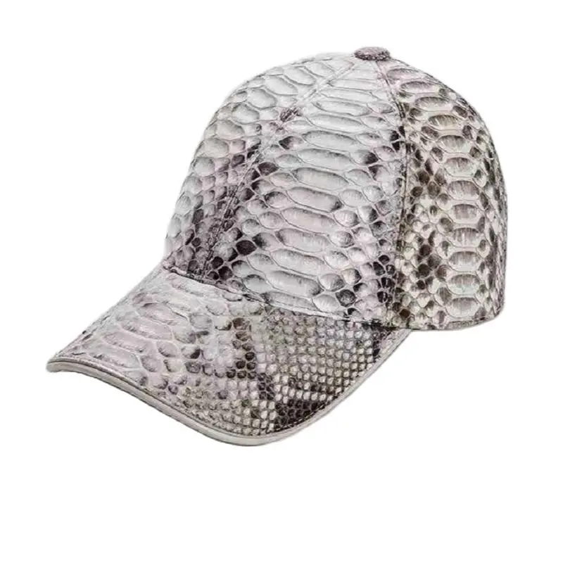 2025 new arrival Real python skin baseball cap Genuine leather sun hat PDD003