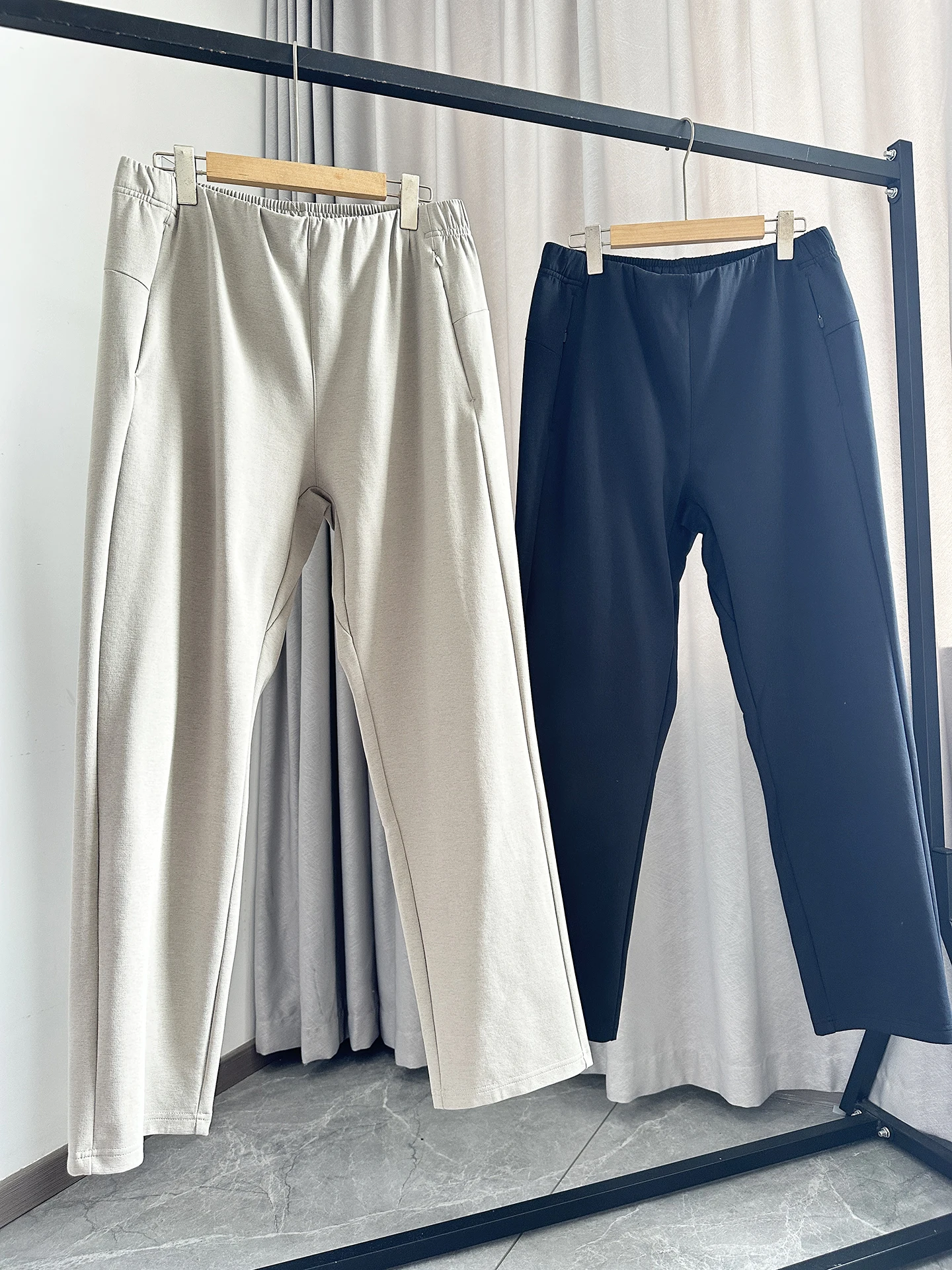 Men's Casual Straight Leg Knitted Sports Pants Breathable Moisture Wicking Spring Autumn Season Versatile Store 899