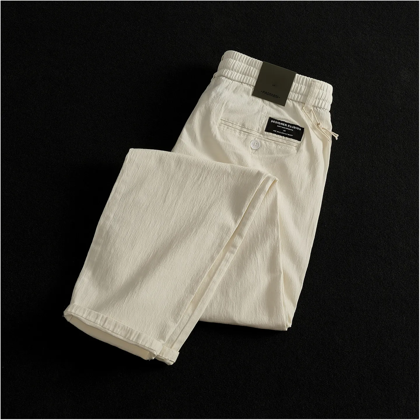 Autumn New American Retro Comfortable Solid Color Stretch Cargo Pants Men's 100% Cotton Multi-pocket Straight Casual Trousers