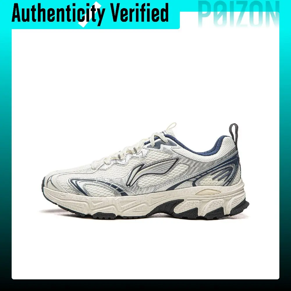 Li Ning Carefree V3 Waterproof And Breathable Height Increasing Rebound Low top Running Shoes Men's Ivory ARXW023-1