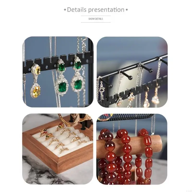  Iron Craft Density Board Jewelry Organizers Rack Portable Design Home Use