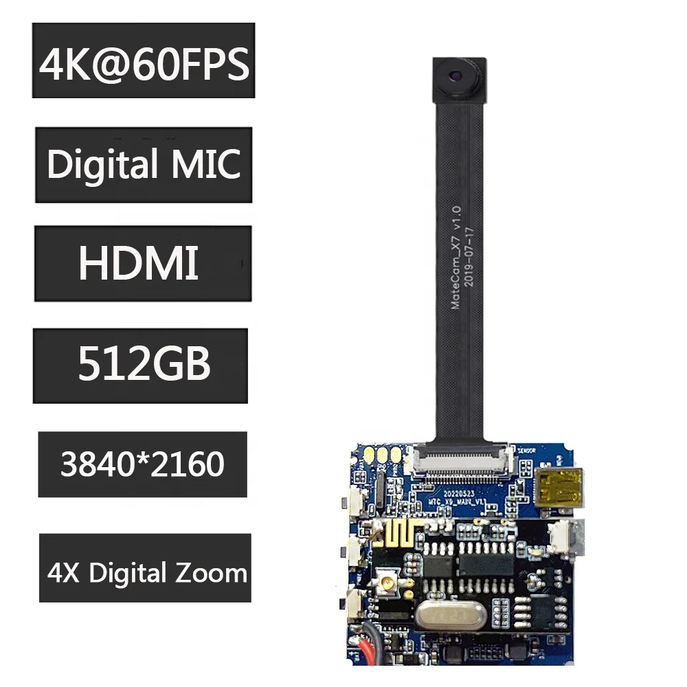 X9 4K 60FPS IMX258 COMS Sensor Small Wifi Battery Powered Security AP Mode WiFi Subminiature Vigilancia Camera Module