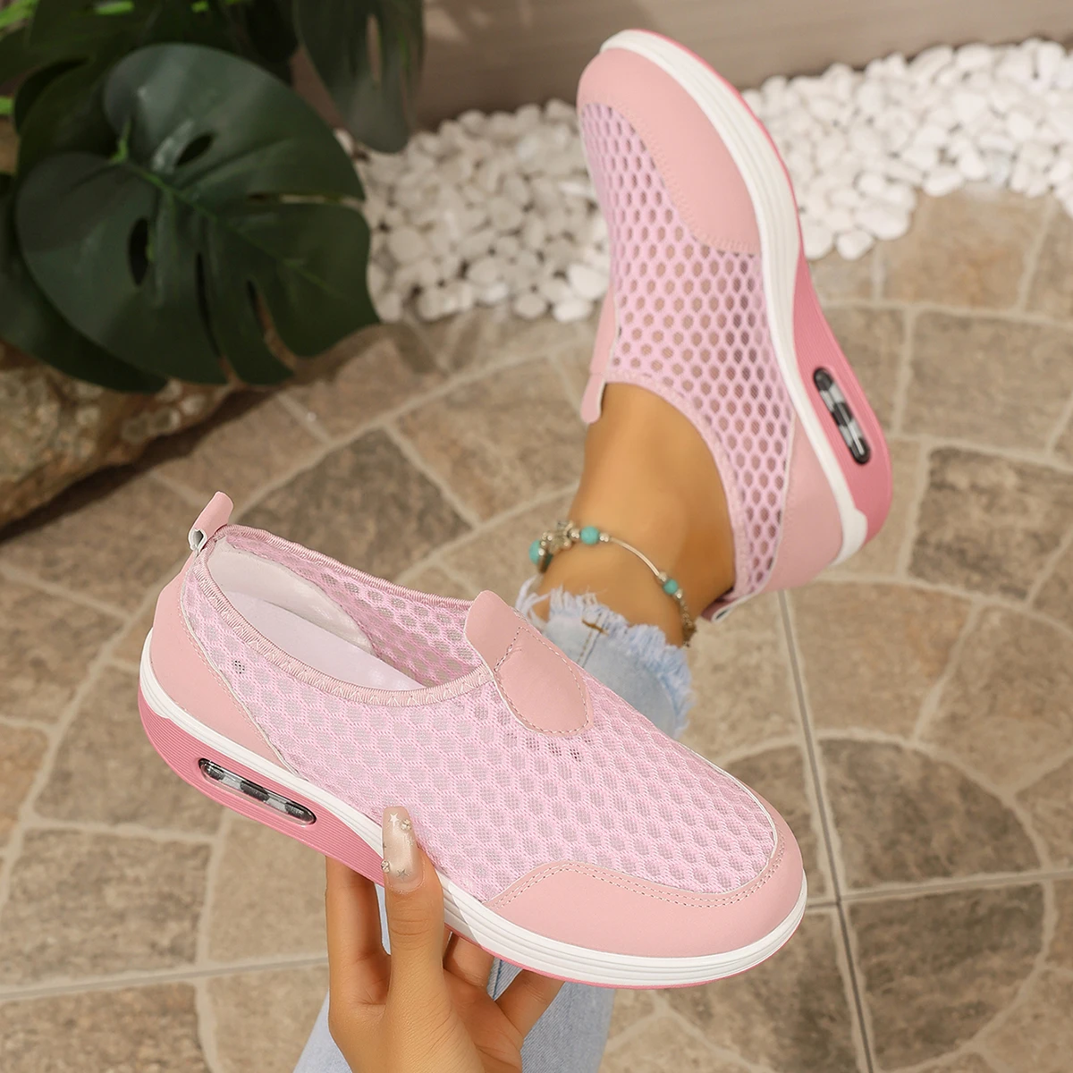 New Women Sneakers Breathable Waterproof Wedges Platform Vulcanize Shoes Woman Leather Casual Sneakers Women Tenis Feminino