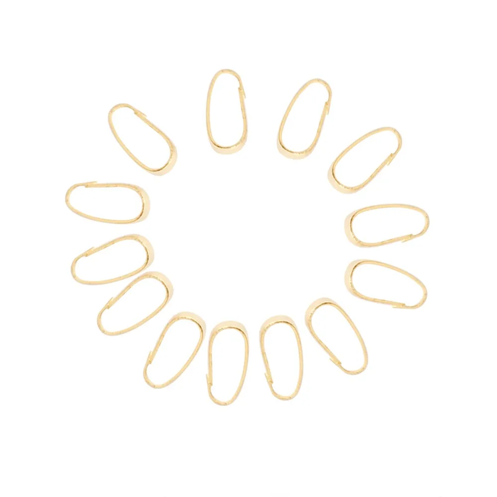 300Pcs Gold Plated Different Colors Snap Bail Hook 3*7mm Alloy Pinch Clips Clasps Charm Clasp Connector for Charms
