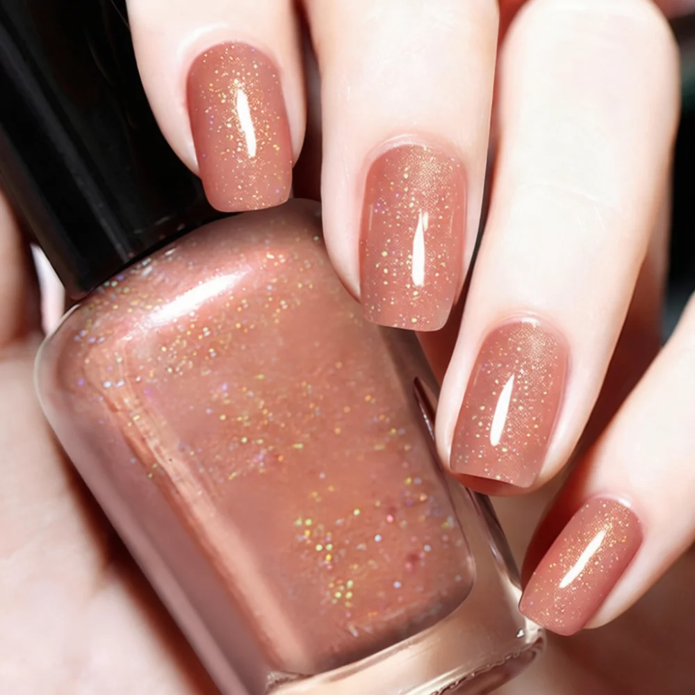 Long Wearing Nail Polish Vibrant Bean Paste Colors Non Bake Quick Dry Varnish Natural Manicure For Fingernail Decor