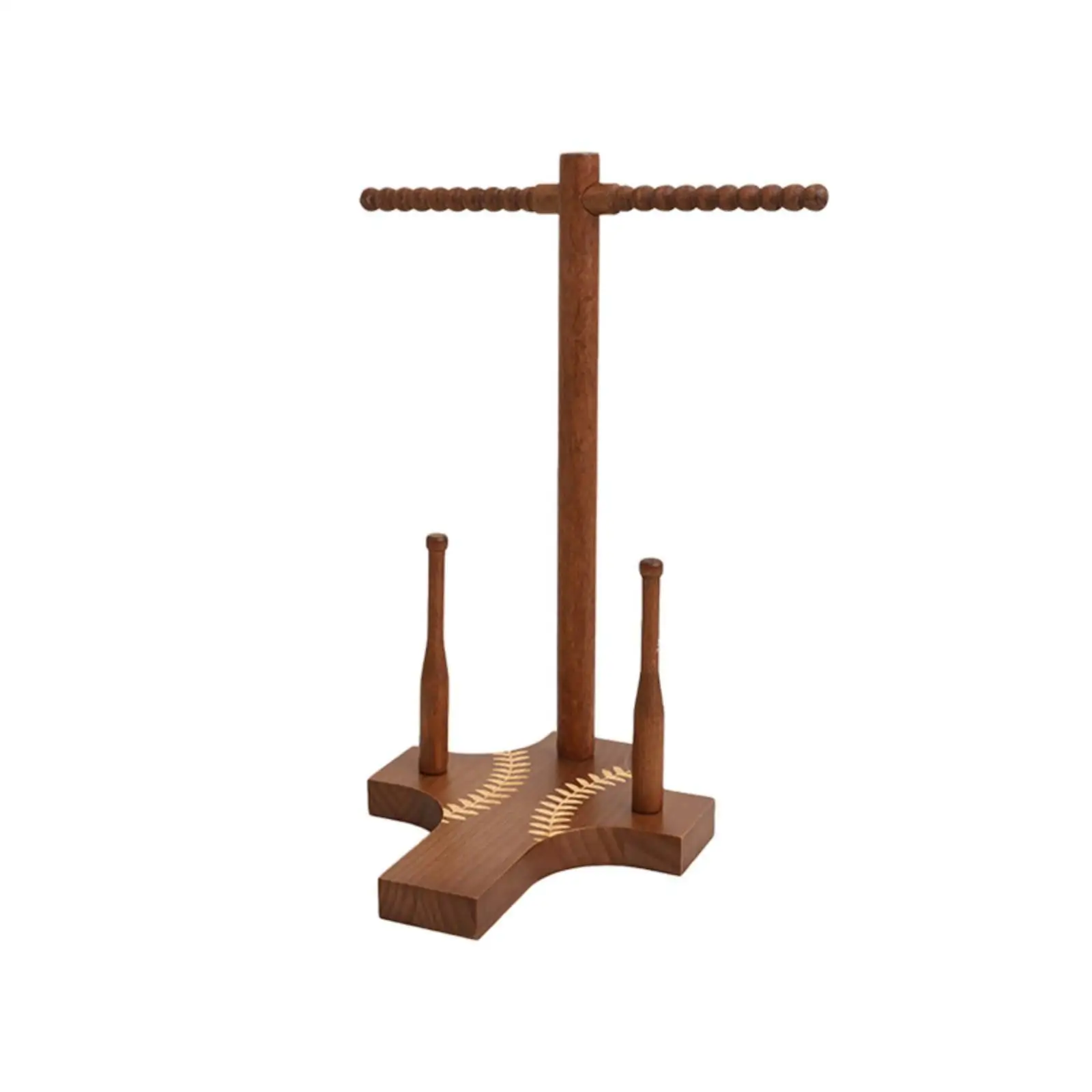Jewelry Display Stand Walnut Finish Tabletop Jewelry Holder Wooden for Women, Collectors, Dresser, Vanity