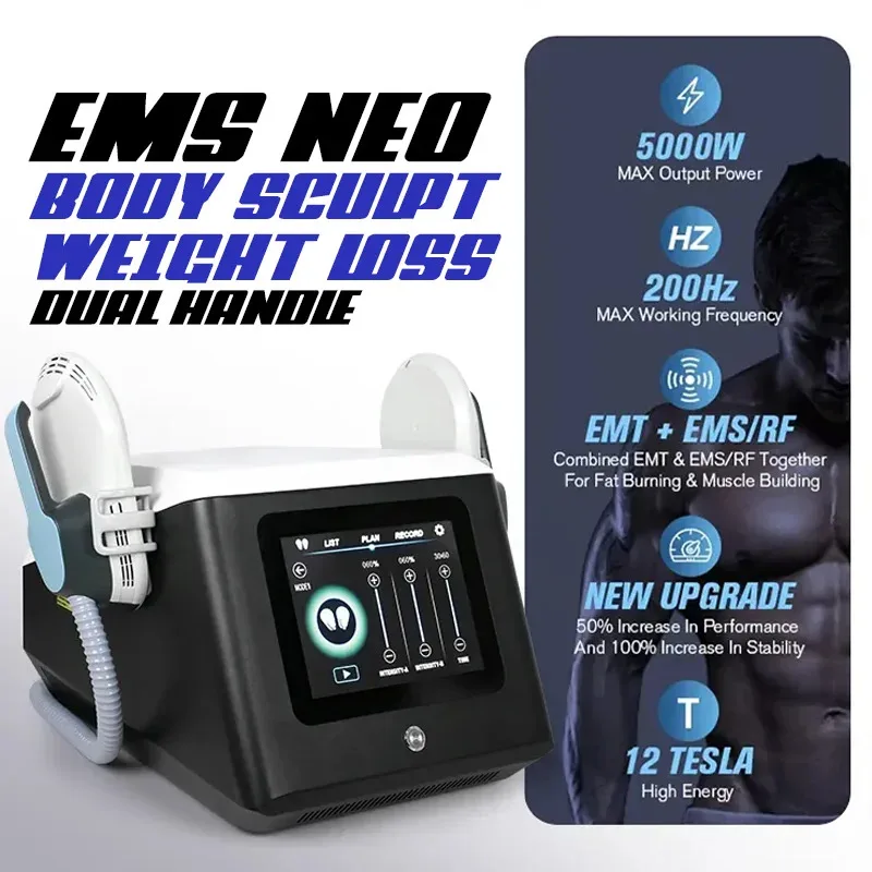 Dual EMS NEO Muscle Stimulation Device Body Sculpting Weight Loss Fat Burning Butt Lifting Professional Physiotherapy Equipment