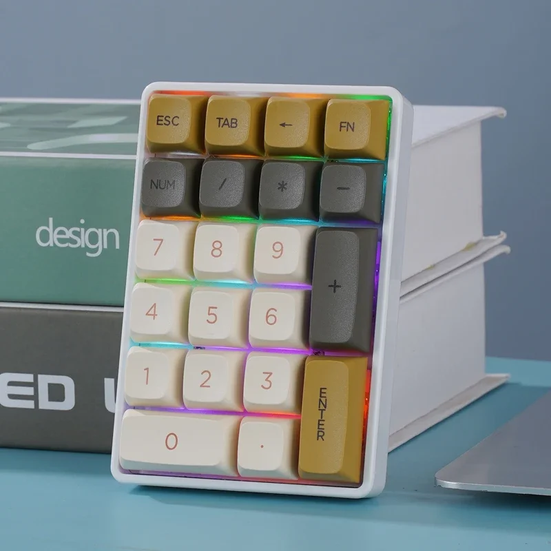 ATTACK SHARK K21 Mechanical Keyboard, BT/2.4G/USB-C Connection, Colourful Lighting, Full Key Hot-Swap for PC Laptops