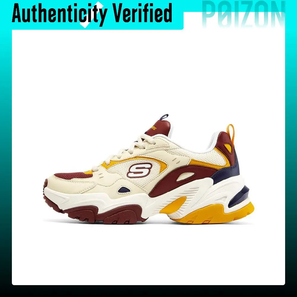 Skechers Stamina V2 Chunky Sneakers Women's Low-top Beige Yellow/Red/Yellow 149513-NTBG